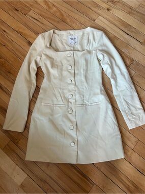 Abercrombie & Fitch Pale Yellow Long Sleeve Dress